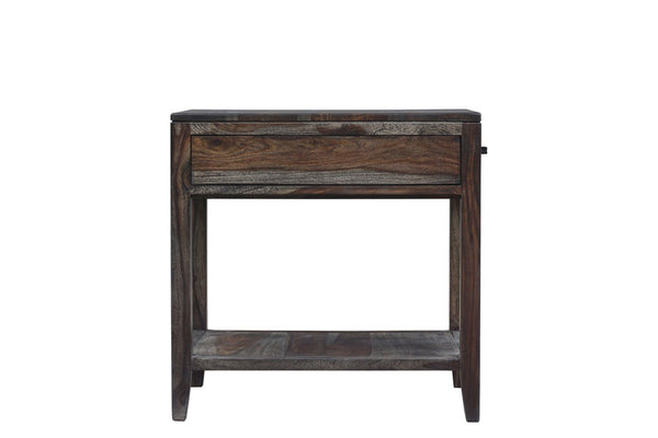 Porter Designs Fall River Solid Sheesham Wood Contemporary End Table Natural 10-117-01-4496