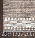Nourison Asilah ASI02 Bohemian Machine Made Power-loomed Indoor only Area Rug Mocha/Ivory 9' x 12'2" 99446888808