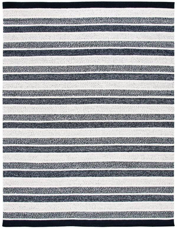 Kilim 151  Flat Weave 80% Wool 20% Cotton Rug Black / Ivory