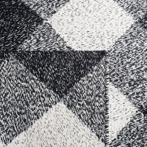 Kilim 152  Flat Weave 80% Wool 20% Cotton Rug Black / Ivory