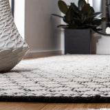 Kilim 376 Flat Weave 80% Wool, 20% Cotton Rug Black / Ivory 80% Wool, 20% Cotton KLM376Z-6