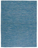 Kilim 377 Flat Weave 80% Wool, 20% Cotton Rug Blue / Black 80% Wool, 20% Cotton KLM377M-6