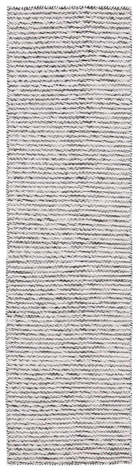Kilim 378 Flat Weave 80% Wool, 20% Cotton Rug Black / Ivory 80% Wool, 20% Cotton KLM378Z-6