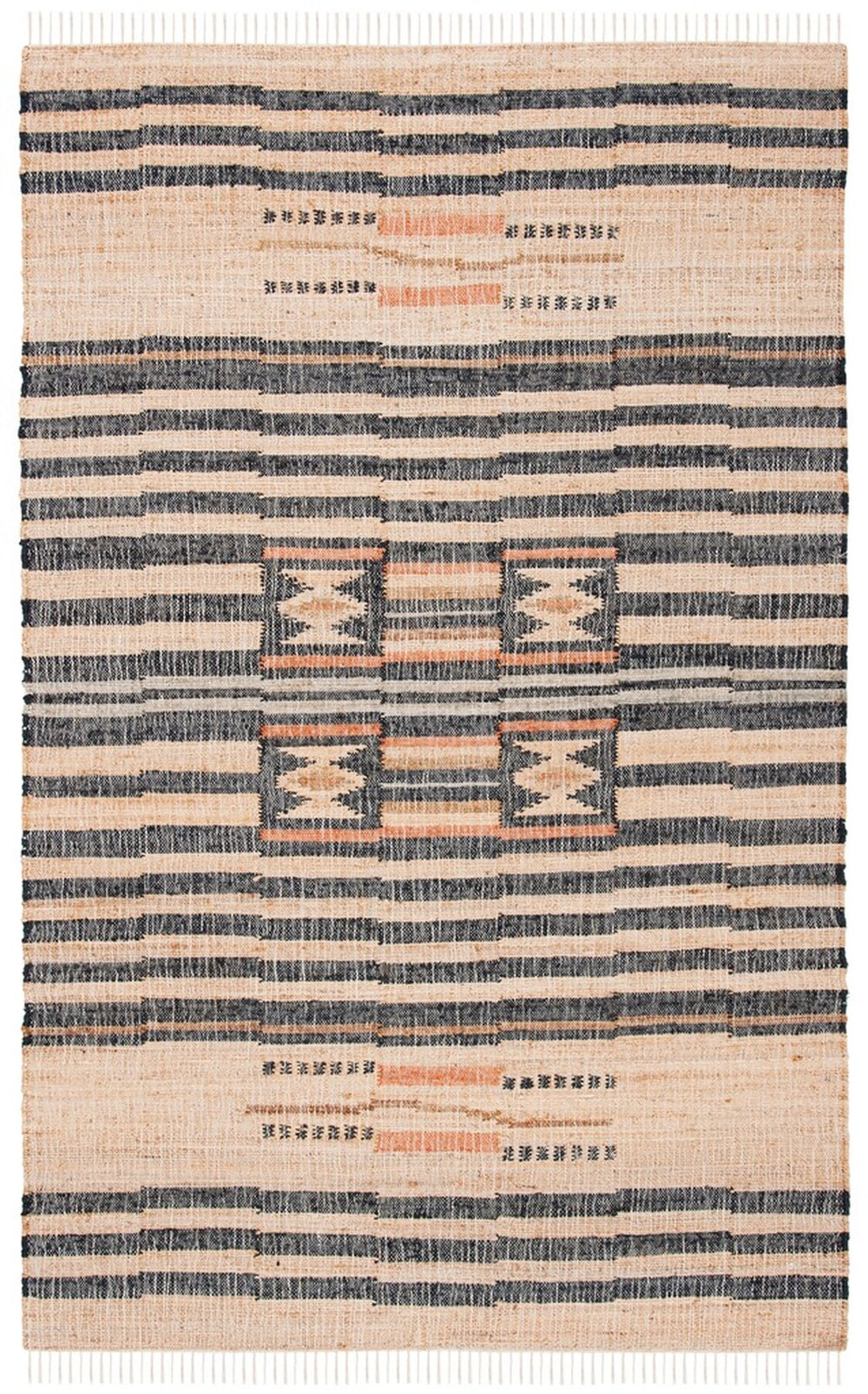 Kilim Flat Weave Rug - Luxurious 80% Jute and 20% Cotton, Eco-Friendly Home Accent from India