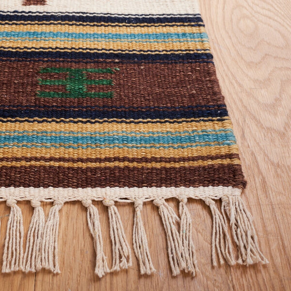 Kilim 710 Flat Weave Rug - Luxurious 80% Wool & 20% Cotton, Durable, Stylish Home Decor from India