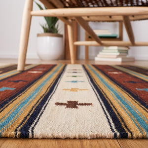 Kilim 710 Flat Weave Rug - Luxurious 80% Wool & 20% Cotton, Durable, Stylish Home Decor from India