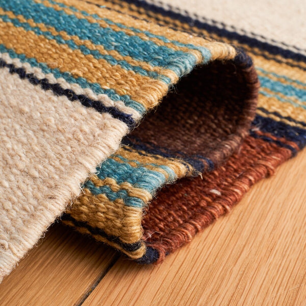 Kilim 710 Flat Weave Rug - Luxurious 80% Wool & 20% Cotton, Durable, Stylish Home Decor from India