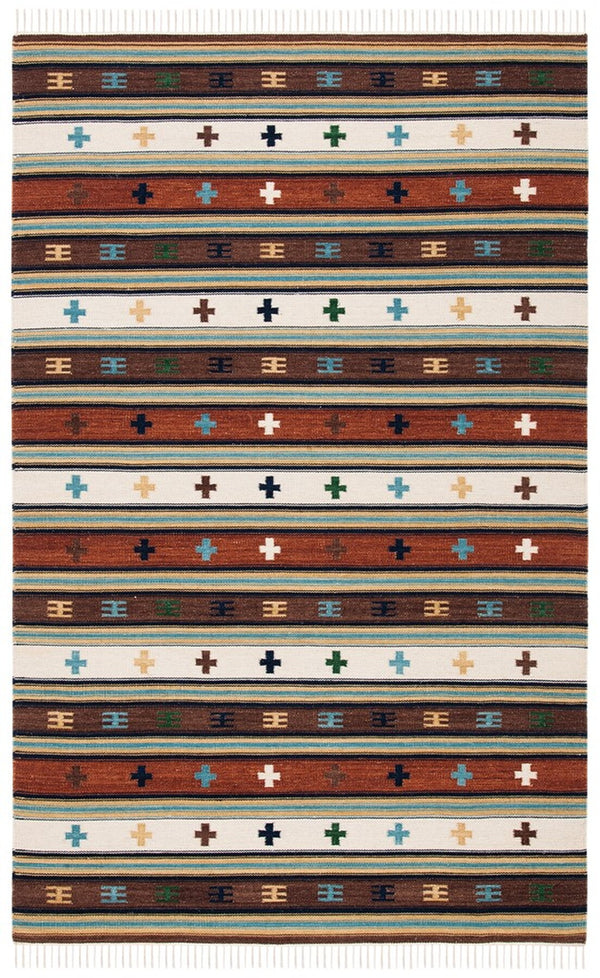 Kilim 710 Flat Weave Rug - Luxurious 80% Wool & 20% Cotton, Durable, Stylish Home Decor from India