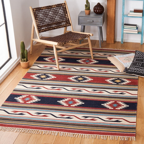 Kilim 711 Handcrafted Flat Weave Rug - Luxurious 80% Wool & 20% Cotton for Timeless Style