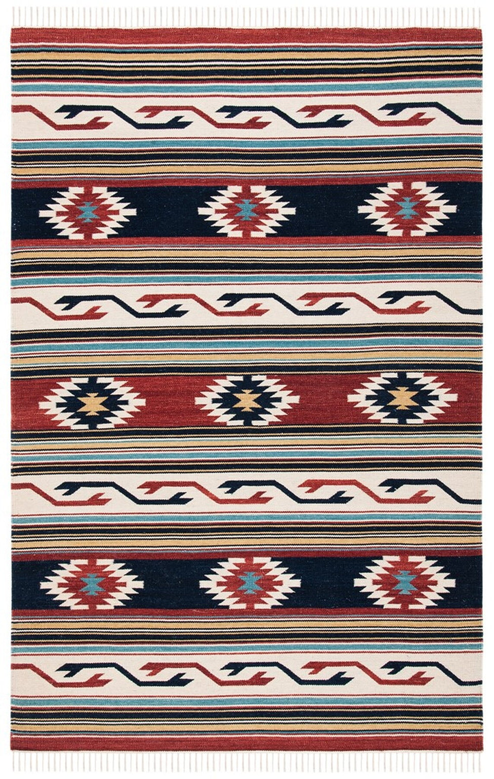 Kilim 711 Handcrafted Flat Weave Rug - Luxurious 80% Wool & 20% Cotton for Timeless Style