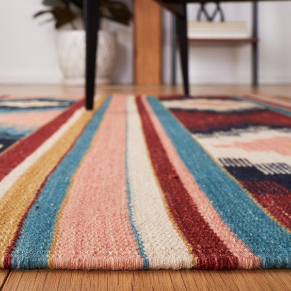 Kilim Flat Weave Rug – Luxurious 80% Wool & 20% Cotton, Handmade in India for Timeless Elegance
