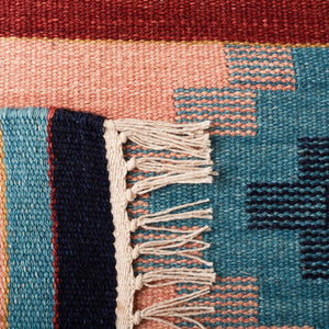 Kilim Flat Weave Rug – Luxurious 80% Wool & 20% Cotton, Handmade in India for Timeless Elegance
