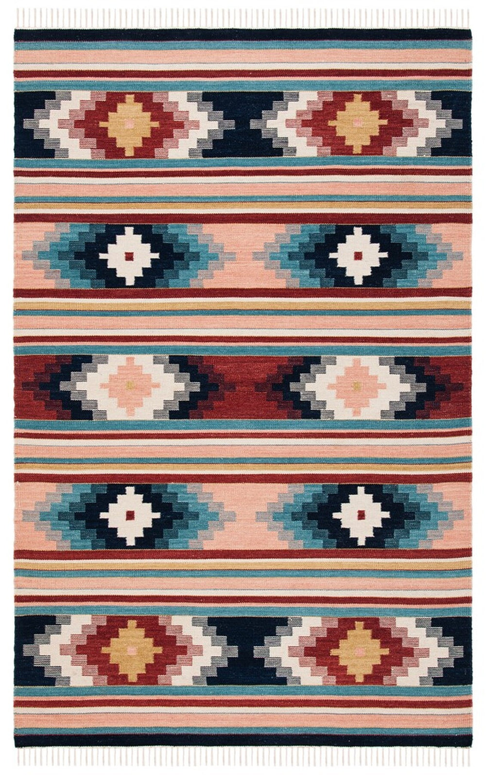 Kilim Flat Weave Rug – Luxurious 80% Wool & 20% Cotton, Handmade in India for Timeless Elegance