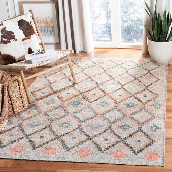 Kilim Hand Loomed Jute and Cotton Rug from India – Eco-Friendly, Durable, and Stylish Home Décor