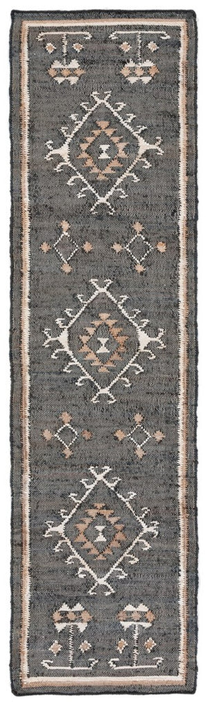 Safavieh Kilim 762 Flat Weave Bohemian Rug Black / Ivory 9' x 9' Square
