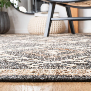 Safavieh Kilim 762 Flat Weave Bohemian Rug Black / Ivory 9' x 9' Square