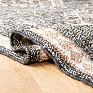 Safavieh Kilim 762 Flat Weave Bohemian Rug Black / Ivory 9' x 9' Square