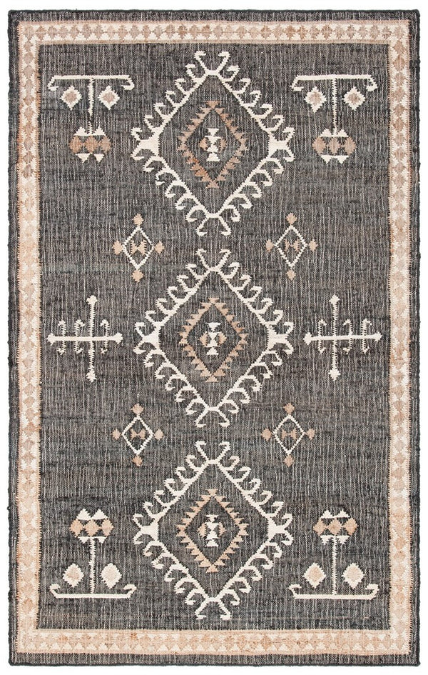 Safavieh Kilim 762 Flat Weave Bohemian Rug Black / Ivory 9' x 9' Square