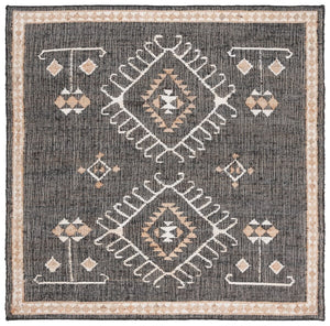Safavieh Kilim 762 Flat Weave Bohemian Rug Black / Ivory 9' x 9' Square
