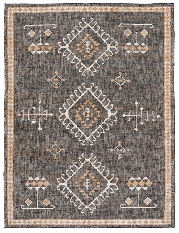 Safavieh Kilim 762 Flat Weave Bohemian Rug Black / Ivory 9' x 9' Square