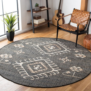 Safavieh Kilim 762 Flat Weave Bohemian Rug Black / Ivory 9' x 9' Square