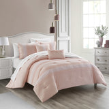 Brice Blush Twin 4pc Comforter Set