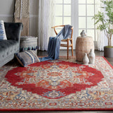 Nourison Majestic MST05 Persian Machine Made Loom-woven Indoor only Area Rug Red 9'6" x 12'8" 99446713506