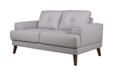 Anzio Top Quality Leather Transitional Loveseat