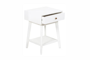 Porter Designs Capri Solid Wood Modern Nightstand White 04-108-04-6840