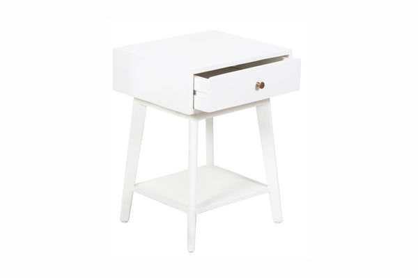 Porter Designs Capri Solid Wood Modern Nightstand White 04-108-04-6840