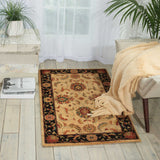 Nourison Living Treasures LI04 Persian Machine Made Loomed Indoor only Area Rug Ivory/Black 3'6" x 5'6" 99446671547