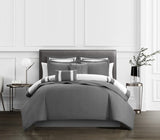 Hortense Grey Twin 6pc Comforter Set