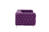 Syracus Purple Velvet Sofa