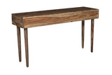 Porter Designs Waves Solid Sheesham Wood Modern Console Table Brown 05-196-10-W008