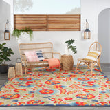 Nourison Aloha ALH17 Outdoor Machine Made Power-loomed Indoor/outdoor Area Rug Multicolor 10' x 14' 99446836748