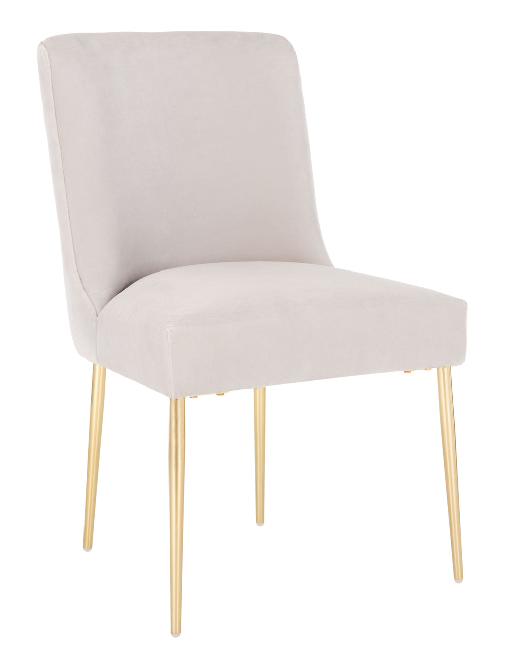 Safavieh Nolita Velvet Dining Chair in Light Grey KNT4086D 889048711396