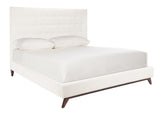 Safavieh Tsarina Velvet Tufted King Bed in Cream KNT4091B-K-3BX 889048725904