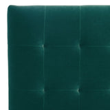 Safavieh Tsarina Velvet Tufted King Bed in Dark Seafoam and Gold KNT4091C-K-3BX 889048725911