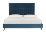 Safavieh Tsarina Velvet Tufted King Bed in Dusty Blue KNT4091D-K-3BX 889048725928