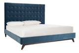 Safavieh Tsarina Velvet Tufted King Bed in Dusty Blue KNT4091D-K-3BX 889048725928