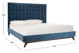 Safavieh Tsarina Velvet Tufted King Bed in Dusty Blue KNT4091D-K-3BX 889048725928