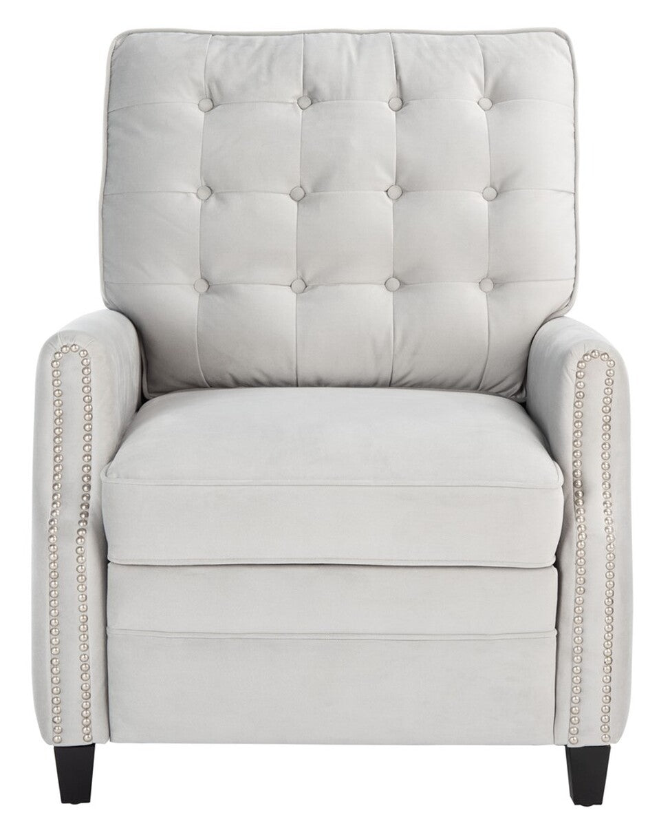 Leona Tufted Recliner Light Brown Wood / Fabric / Metal / Foam KNT4094A