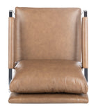 Safavieh Esposito Metal Accent Chair in Dark Brown / Silver Couture KNT4097A