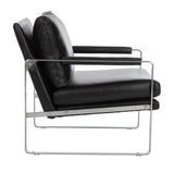 Safavieh Esposito Metal Accent Chair in Black / Silver Couture KNT4097B
