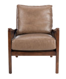 Safavieh Moretti Wood Frame Accent Chair in Dark Brown Couture KNT4100A
