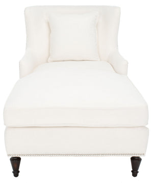 Safavieh Jamie Upholstered Chaise Lounge Ivory KNT4108A