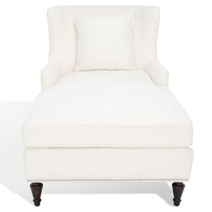 Safavieh Jamie Upholstered Chaise Lounge Ivory KNT4108A