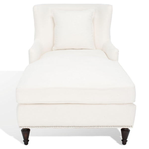 Safavieh Jamie Upholstered Chaise Lounge Ivory KNT4108A