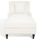 Safavieh Jamie Upholstered Chaise Lounge Ivory KNT4108A