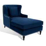 Safavieh Jamie Upholstered Chaise Lounge Navy KNT4108C